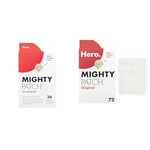 Hero–Mighty Patch Original–Patchs de nuit anti-acné–patchs hydrocolloïdes–Absorbe les impuretés du bouton en 6 à 8 heures pendant la nuit+Hero–Mighty Patch Original–Patchs de nuit anti-acné