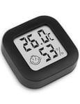 Mini Thermomètre Hygromètre Intérieur Digital à Haute Précision, Moniteur de Température et Humidimètre, Thermo Hygromètre Indicateur du Niveau de Confort (4.3cm*4.3cm, noir, 1)