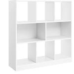 Vasagle - Bibliothèque, Étagère, Meuble de Rangement avec Compartiments Ouverts, pour Salon, Chambre, Bureau, Cloison Séparateur, 97,5 x 30 x 100 cm,