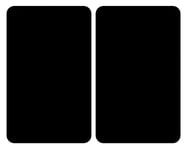 WENKO Protection plaques de Cuisson en Verre trempé | Lot de 2 | 3en1, Couvre Plaque de Cuisson, Planche à découper, Extension de Plan de Travail | 30 x 52 cm | Noir