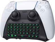 CLAVIER RÉTROÉCLAIRÉ VERT COMPATIBLE AVEC PS5 MANETTE, QWERTY CLAVIER BLUETOOTH SANS FIL POUR PS5 CONTRÔLEUR, CLAVIER DE LA MANETTE DE JEU AVEC HAUT-PARLEUR INTÉGRÉ & PRISE AUDIO 3[CLA171672]