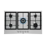 AEG 3000 Series 90cm 5 Burner Gas Hob with Wok Burner - Stainless Stee