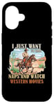 Coque pour iPhone 16 Faites la sieste et regardez un fan du film Western Movie Lover