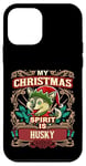 Coque pour iPhone 12 mini Husky My Christmas Spirit Père Noël