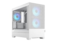 Fractal Design Pop Mini Air RGB - Tour - micro ATX - panneau latéral fenêtré (verre trempé) - pas d'alimentation (ATX) - blanc TG teinte foncée - USB/Audio - pour Fractal Design Model D, Type D