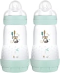 MAM Easy Start Self Sterilising Anti-Colic Baby Bottle Pack of 2 (2 x 260 ml),