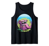 Monster chest sharp teeth long tongue horror fantasy monster Tank Top