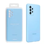 Samsung Galaxy A72 Premium Genuine Silicon Snap On Back Case Cover - Blue