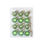 12pcs/set Christmas Balls Ornaments With Hanging Rope And Box Green