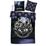 Parure Housse de couette enfant en polyester HARRY POTTER bleu 140x200 cm