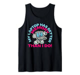 Failing Memory s Laptop Cartoon s Funny Forgetful Tank Top