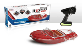 2.4 Gz RC Boat Western Yacht Speed Boat High-Speed Radio Remote Control 15 km/h