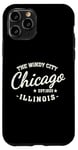 Coque pour iPhone 11 Pro Vintage Retro Love Chicago Illinois Windy City est une ville créée en 1833