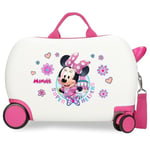 Joumma Disney Minnie Helpers Valise Cabine pour Enfant, fabriquée en ABS, matériau résistant, Quatre Roues Doubles à Rotation multidirectionnelle, Fermeture à Combinaison latérale, Helpers, Valise