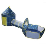 Groofoo Tente 3-en-1 pour Enfants Piscine à Balles Tunnel de Reptation, Starry Sky Baby Kid Playing Tent House