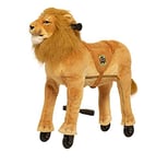 animal riding Tiere ARL006S Cheval Lion Shimba Small (pour Enfants de 3 à 5 Ans, Couleur Marron, Hauteur de Selle 56 cm, avec roulettes)