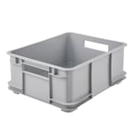 keeeper Boîte de Transport avec poignées, Euro-Box L, 20,5 l, 43 x 35 x 17,5 cm, Bruno Eco Line, Gris (Eco Stone Grey)