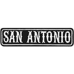 Écusson Thermocollant San Antonio Biker Patch | Écusson Motorcycle Club Rankpatch à coudre/à repasser | Insigne MC américain à repasser pour vestes | 100x25mm