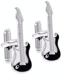 Gemelolandia | Boutons de Manchette pour Guitare Fender Stratocaster Noir II Boutons de Manchette Originaux pour Chemises pour Homme et Enfant Cadeaux pour Mariage, Communion