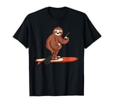 Funny Paddleboarding Sloth Paddle Board Stand Up Paddleboard T-Shirt