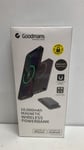 Goodmans 10,000mAh Magnetic Wireless Powerbank. Grey. Apple Magsafe. USB C wired