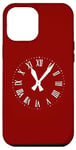 iPhone 13 Pro Max Clock Ticking Hour Vintage in White Color Case