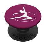 Gymnaste rythmique dans un cerceau pour fan de gymnastique rythmique PopSockets PopGrip Adhésif