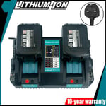 For Makita DC18RD 18V LXT LI-ION Twin Port Rapid Battery Charger Dual Port UK