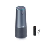 Nuroum C40 Video Conference Webcam with Microphone and Speaker, 2K AI Auto Framing 5x Zoom, 120° Ultra Wide Angle FHD Webcam, Noise Canceling Speakerphone 16ft Voice Pickup, for Zoom/Teams