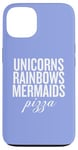 Coque pour iPhone 13 Licorns Rainbow Sirènes Pizza Fun