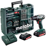 Borrskruvdragare 18 v metabo - 18v bs set med li jon batteri