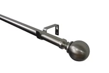 Kit de tringle à rideau extensible embout boule Athens GoodHome 120/210 cm, Ø25/28 mm gris