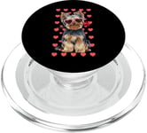 Yorkshire Valentines Day Heart Dog Lover PopSockets PopGrip pour MagSafe