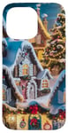 Coque pour iPhone 14 Pro Max Village Enneigé Hiver Neige Noël Modèle Flocons De Neige