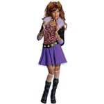 Lyxig Clawdeen Wolf Monster High-dräkt för flickor - 3 till 4 år (90 till 104 cm) - Lila - Barn