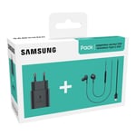 Chargeur Rapide USB Type C 25W + Écouteurs Type-C AKG Original Samsung (GP-PTU02