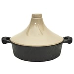 Tajine à Induction "Cook" 28cm Noir & Beige