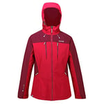 Regatta Highton Veste à capuche imperméable et respirante avec poches zippées pour femme XS Cerise/Purplepotion