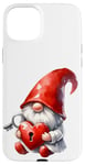 Coque pour iPhone 15 Plus Love Gnome And Red Heart Lock With Key For Valentines Day