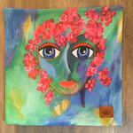 Katastroke Kuddfodral "Flower Girl" 45x45 cm Annika Gaardsdal