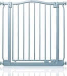 Safetots Barrière de Sécurité Supérieure avec Sommet Courbé, 71cm - 80cm, Gris Mat, Barrière de Sécurité à Pression pour Escaliers, Barrière de Sécurité pour Bébés pour Portes, Couloirs et Espaces