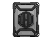 UAG Plasma Series - Coque de protection pour tablette - robuste - avec béquille et dragonne - glacé, noir - pour Apple 10.2-inch iPad (7ème génération, 8ème génération, 9ème génération)