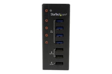 StarTech.com 7 Port USB 3.0 Charging Hub - 4 x USB-A, 3 x USB-A Dedicated Charging Ports - Powered Mountable USB Charging Station (ST4300U3C3) - hub - 4 porte