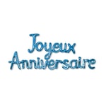 GUIRLANDE BALLONS LETTRES ANNIVERSAIRE 4.5M BLEU