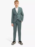 Jack & Jones Kids' Solaris Wool Blend Suit Trousers, Balsam Green