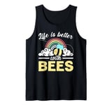 Life Is Better With Bees Rainbow Tank Top