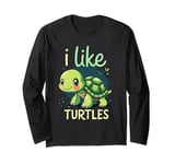 I Like TURTLES Cartoon Turtle Long Sleeve T-Shirt