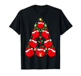 Apple Fruit Xmas Decoration Santa Hat Apple Christmas Tree T-Shirt