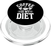 Le café est mon alimentation pour les amateurs de fitness et de perte de poids PopSockets PopGrip pour MagSafe