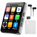 DINGBIU 64GB Bluetooth MP3 Music Player - with 2.4" Full Touch Screen Built-in Speaker Portable Digital Music Player FM Radio Recorder HiFi Sound Wired Earphones Included, Support up to 128GB